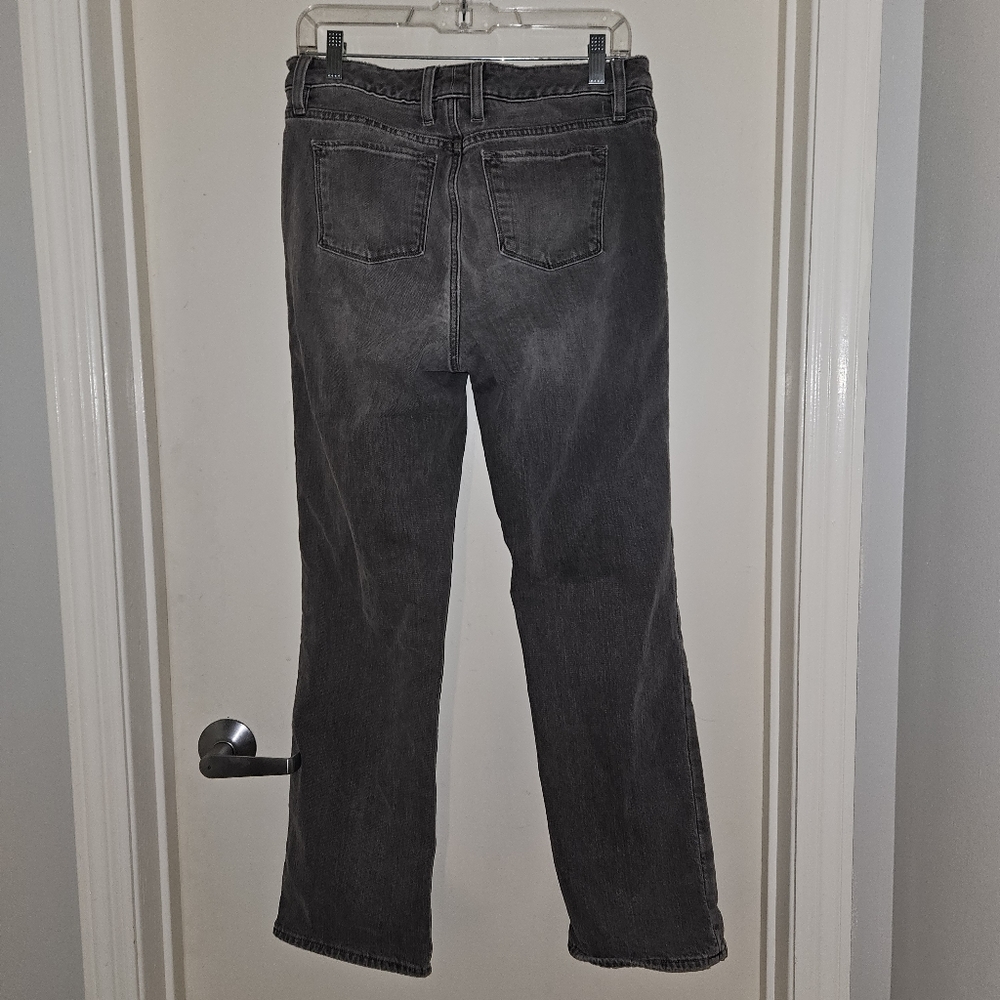 L.L. Bean Women's Gray Washed Straight-Leg Jeans - Picture 5 of 7